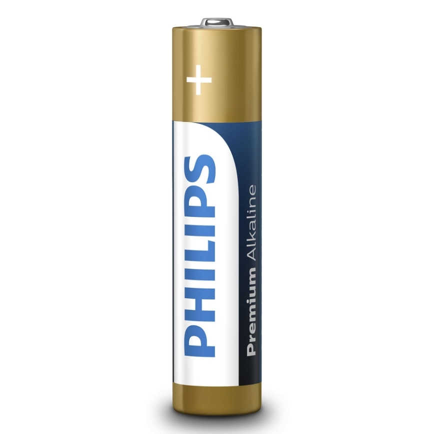 Philips LR03M4B/10 - 4 kpl Alkaliparisto AAA PREMIUM ALKALINE 1,5V 1320mAh