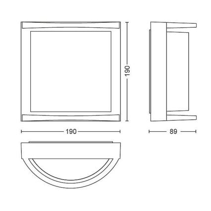 Philips Massive - LED-ulkoseinävalaisin LED / 12W / 230V IP44