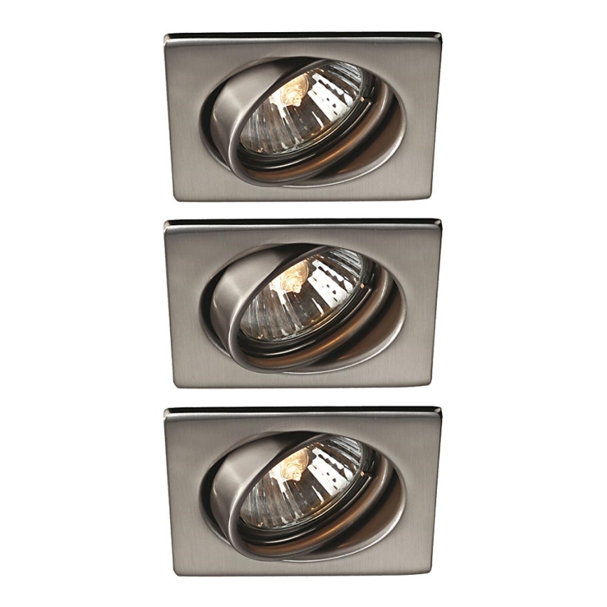 Philips Massive 59323/17/PN - SETTI 3x Kylpyhuoneen upotettu valo QUARTZ 1xGU10/50W/230V