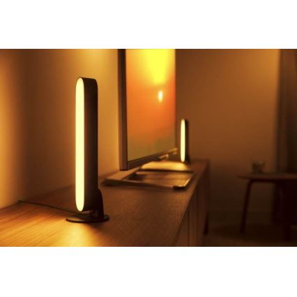 Philips - Laajennussarja LED RGB Himmennettävä pöytävalaisin Hue PLAY LED/6W/230V musta