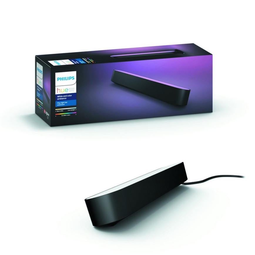Philips - Laajennussarja LED RGB Himmennettävä pöytävalaisin Hue PLAY LED/6W/230V musta