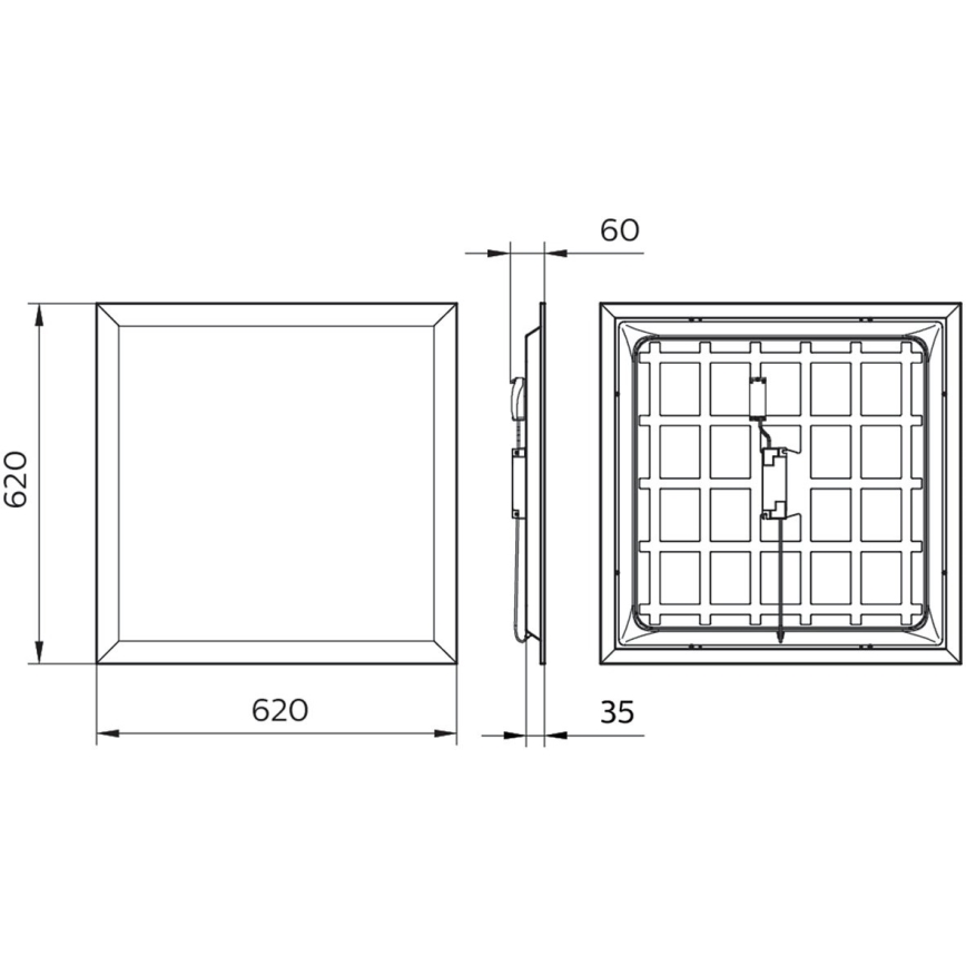 Philips - PROJECTLINE alakattoon asennettava LED-paneeli 36W/230V 62x62 cm