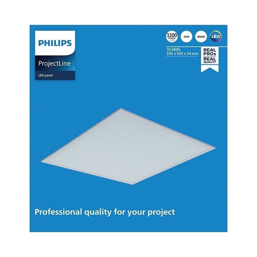 Philips - LED-paneeli alaslaskettuun kattoon PROJECTLINE LED/36W/230V 59,5x59,5 cm
