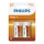 Philips R14L2B/10 - 2 kpl Sinkkikloridiparisto C LONGLIFE 1,5V 2800mAh