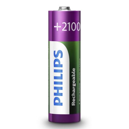 Philips R6B4A210/10 - 4 kpl Uudelleenladattava akku AA MULTILIFE NiMH/1,2V/2100 mAh