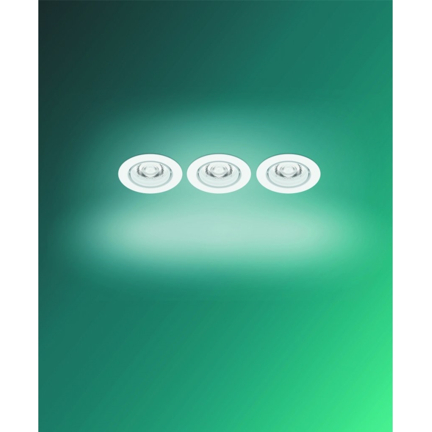 Philips -SET 3xLED Himmennettävä upotettava valo IMPALA Lämmin hehku LED/6W/230V