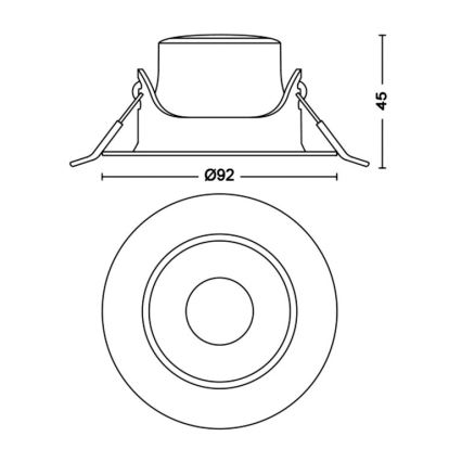 Philips -SET 3xLED Himmennettävä upotettava valo IMPALA Lämmin hehku LED/6W/230V