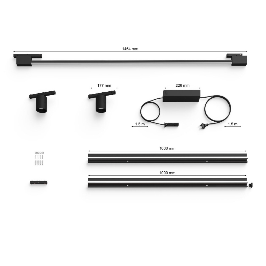 Philips - SET 3xLED RGB Himmennettävä seinäkohdevalaisin kiskojärjestelmään Hue PERIFO LED/39,9W/230V 2000-6500K