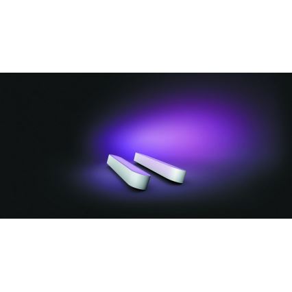 Philips - SETTI 2x LED RGB Himmennettävä pöytävalaisin Hue PLAY LED/6W/230V valkoinen