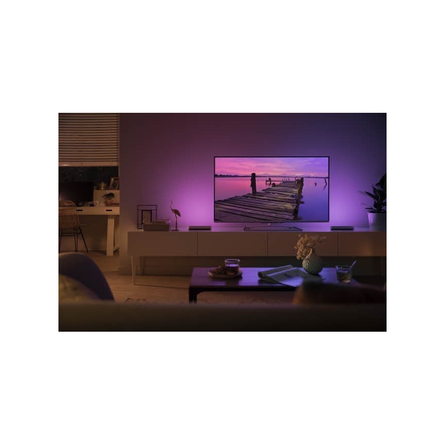 Philips - SETTI 2x LED RGB Himmennettävä pöytävalaisin Hue PLAY LED/6W/230V valkoinen