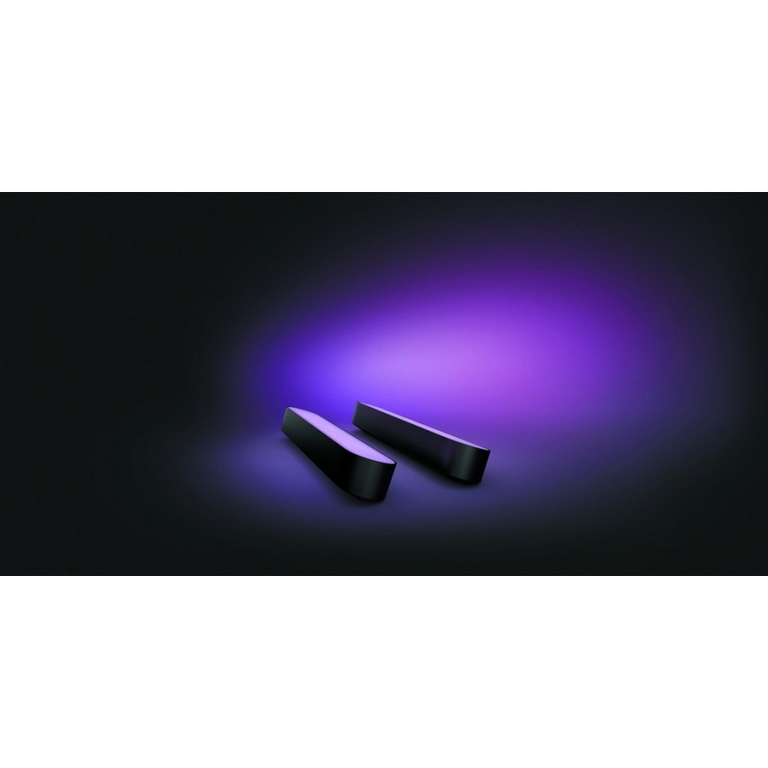 Philips - SETTI 2x LED RGB Himmennettävä pöytävalaisin Hue PLAY DUAL PACK White And Color Ambiance LED/6W/230V