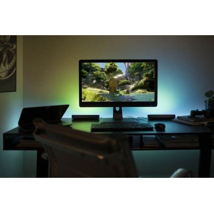 Philips - SETTI 2x LED RGB Himmennettävä pöytävalaisin Hue PLAY DUAL PACK White And Color Ambiance LED/6W/230V
