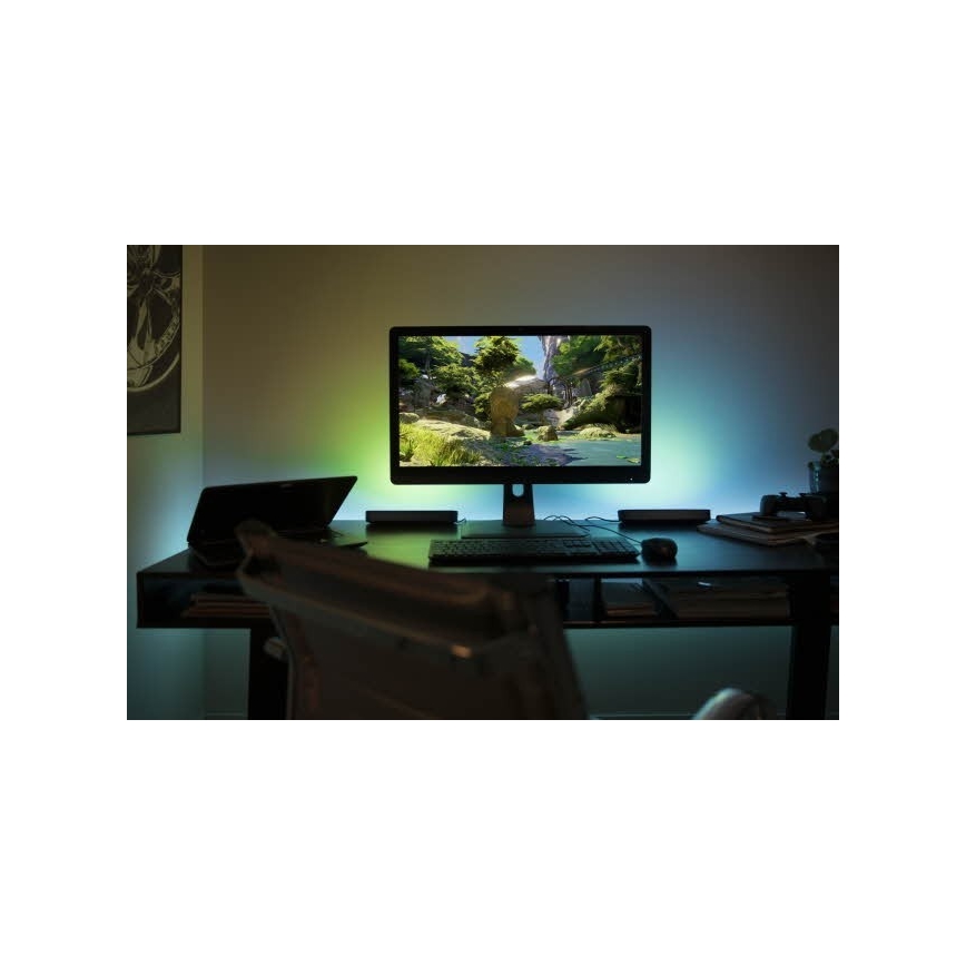 Philips - SETTI 2x LED RGB Himmennettävä pöytävalaisin Hue PLAY DUAL PACK White And Color Ambiance LED/6W/230V
