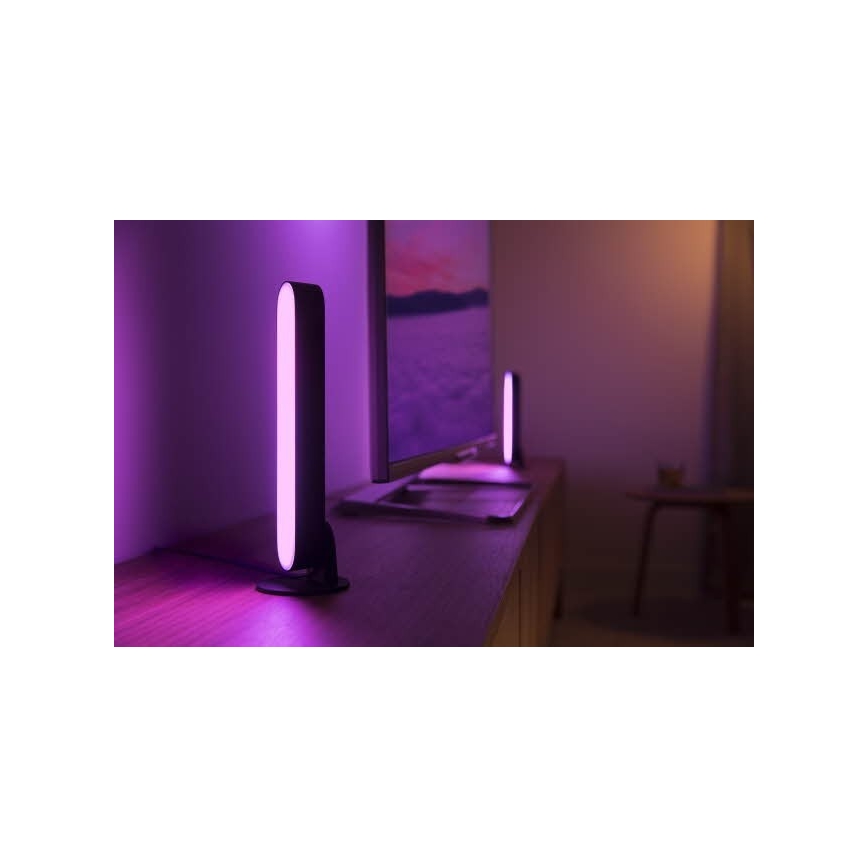 Philips - SETTI 2x LED RGB Himmennettävä pöytävalaisin Hue PLAY DUAL PACK White And Color Ambiance LED/6W/230V