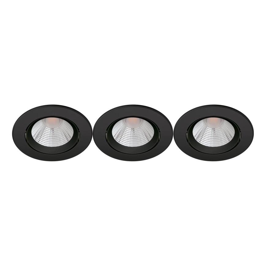 Philips - SETTI 3x Himmennettävä riippuva LED-kattovalaisin SPARKLE LED/5,5W/230V 2700K musta