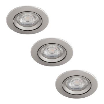 Philips - SETTI 3x Himmennettävä upotettava LED-kattovalaisin LED/5W/230V 2700K