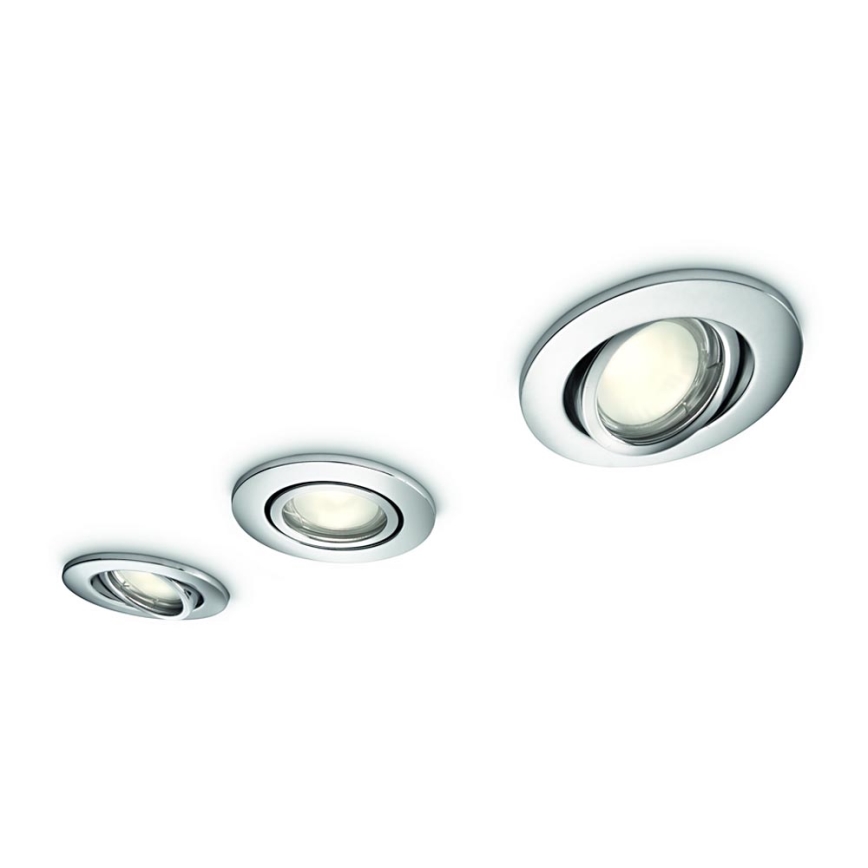 Philips - SETTI 3x Kylpyhuoneen upotettu valo 3xGU10/35W/230V IP23
