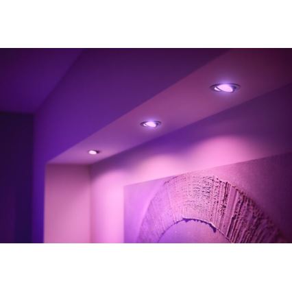 Philips -  SETTI 3x LED RGB Himmennettävä upotettava valo Hue CENTURA 1xGU10/5,7W/230V 2000-6500K