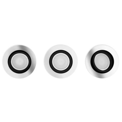 Philips -  SETTI 3x LED RGB Himmennettävä upotettava valo Hue CENTURA 1xGU10/5,7W/230V 2000-6500K