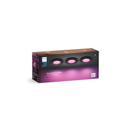 Philips - SETTI 3x LED RGBW Himmennettävä kylpyhuoneen kattovalaisin Hue SLIM LED/8,3W/230V IP44 2000-6500K