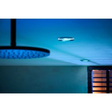 Philips - SETTI 3x LED RGBW Himmennettävä kylpyhuoneen kattovalaisin Hue XAMENTO 1xGU10/4,2W/230V IP44 2000-6500K
