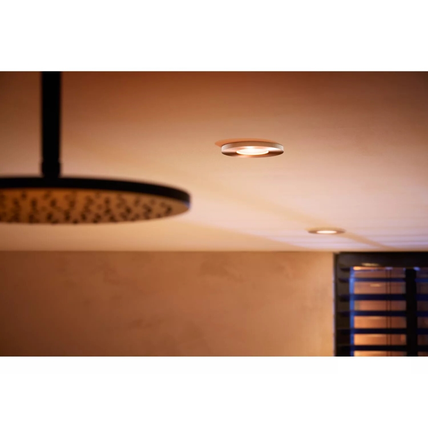 Philips - SETTI 3x LED RGBW Himmennettävä kylpyhuoneen kattovalaisin Hue XAMENTO 1xGU10/4,2W/230V IP44 2000-6500K