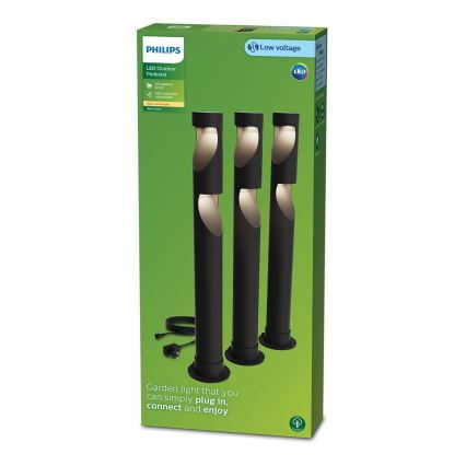 Philips - SETTI 3x LED-ulkolamppu GARDENLINK DESI LED/1,5W/230V 2700K IP44