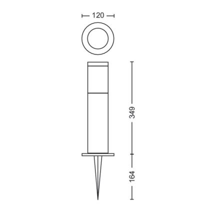 Philips - SETTI 3x LED Ulkolamppu GARDENLINK LED/24W/230V 2700K IP44
