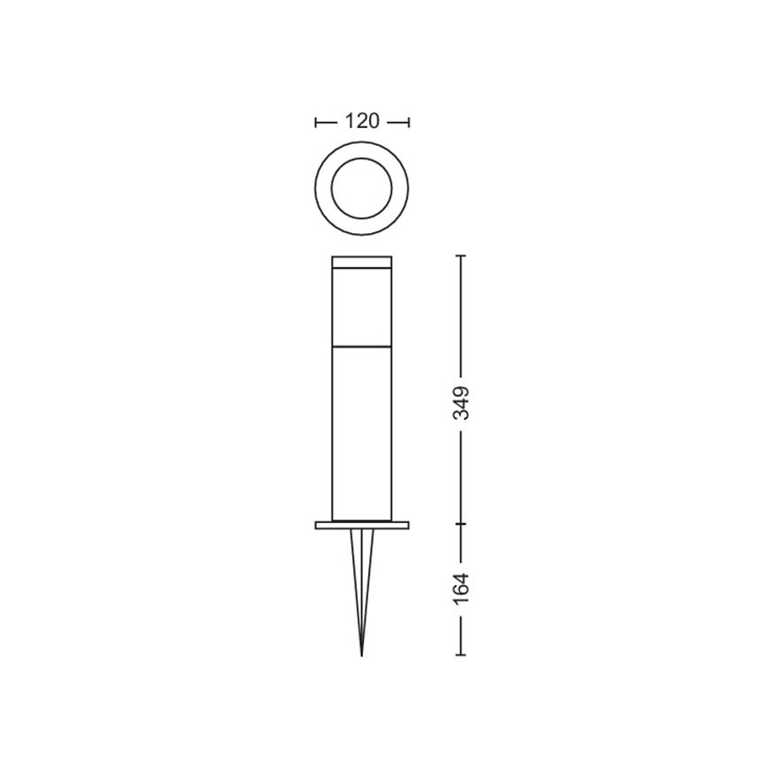 Philips - SETTI 3x LED Ulkolamppu GARDENLINK LED/24W/230V 2700K IP44