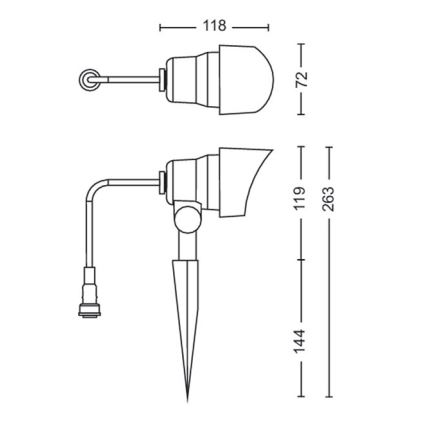 Philips -SETTI 3x LED-ulkovalaisin LED/6W/230V 2700K IP44