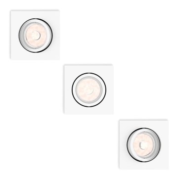 Philips - SETTI 3x Upotettu valo 1xGU10/5,5W/230V
