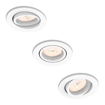 Philips - SETTI 3x Upotettu valo 1xGU10/5,5W/230V