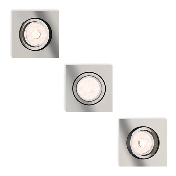Philips - SETTI 3x Upotettu valo 1xGU10/5,5W/230V