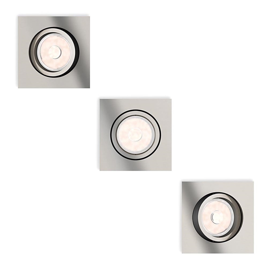 Philips - SETTI 3x Upotettu valo 1xGU10/5,5W/230V