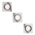 Philips - SETTI 3x Upotettu valo 1xGU10/5,5W/230V
