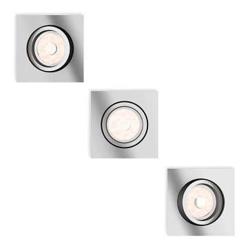 Philips - SETTI 3x Upotettu valo 1xGU10/5,5W/230V