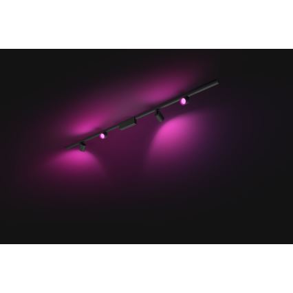 Philips  - SETTI 4xLED RGB Himmennettävä kohdevalo kiskojärjestelmään Hue PERIFO LED/20,8W/230V 2000-6500K