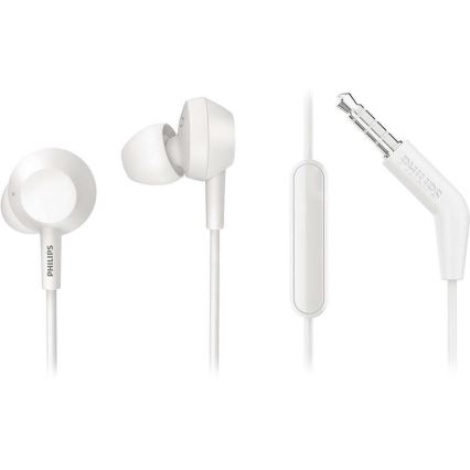 Philips TAE4105WT/00 - Kuulokkeet mikrofonilla JACK 3,5 mm valkoinen