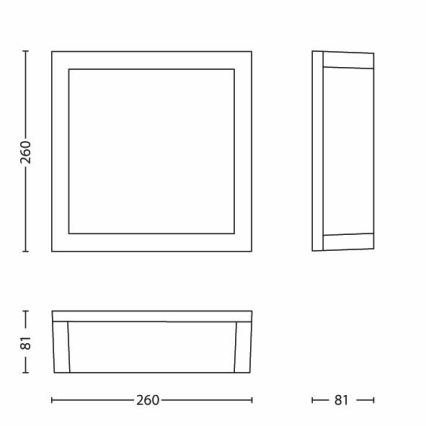 Philips - Ulkokattovalo 2xE27/14W/230V IP44 harmaa