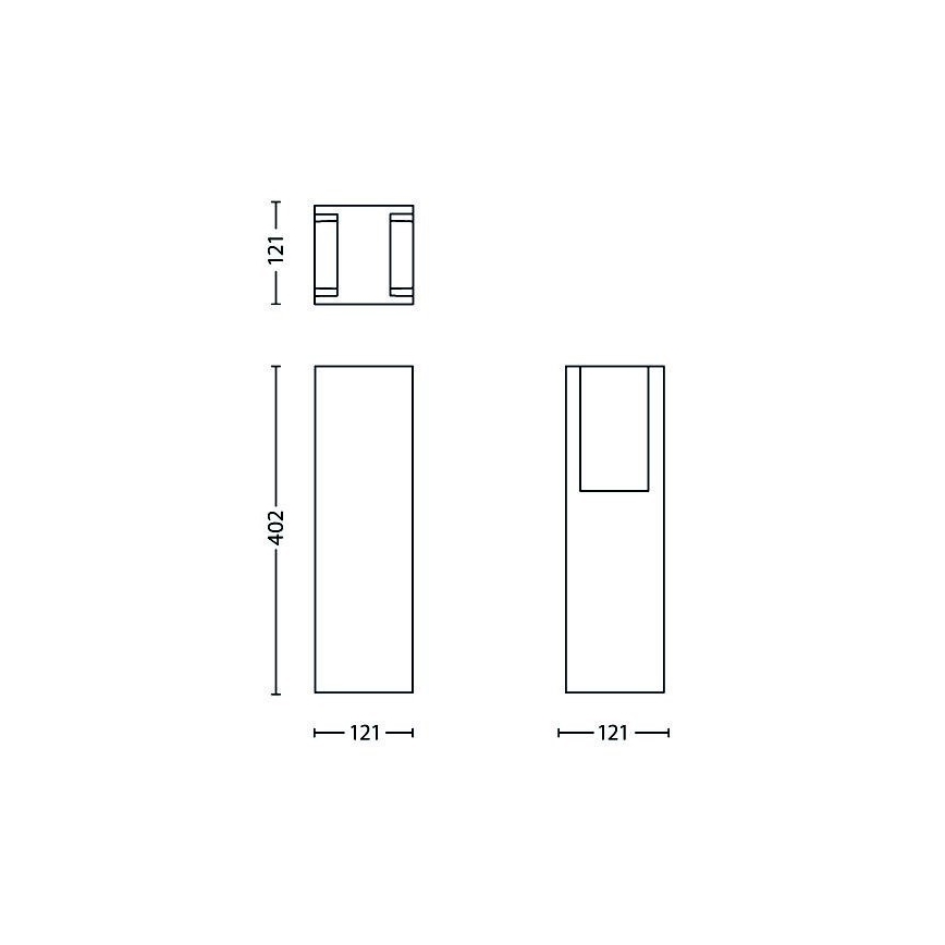 Philips - Ulkolamppu BRIDGE 1xE27/14W/230V IP44 40,2 cm