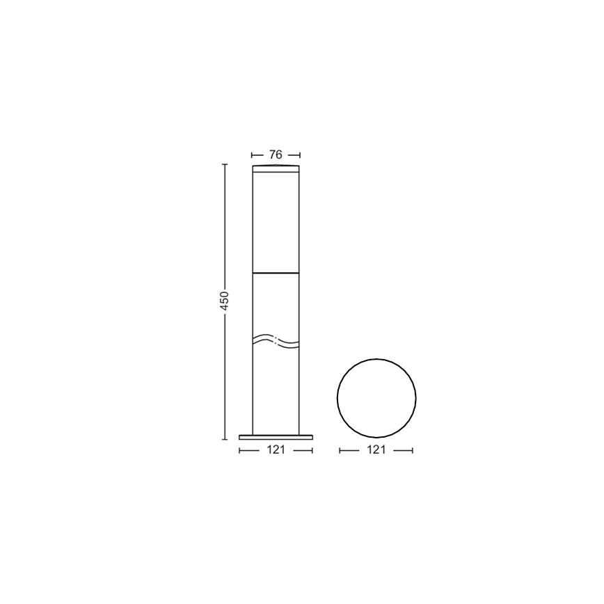 Philips - Ulkolamppu 1xE27/20W/230V 45 cm IP44