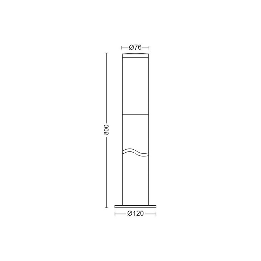 Philips - Ulkolamppu 1xE27/20W/230V 80 cm IP44