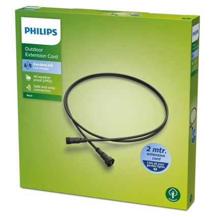 Philips - Ulkokäyttöön tarkoitettu jatkojohto 2m IP65