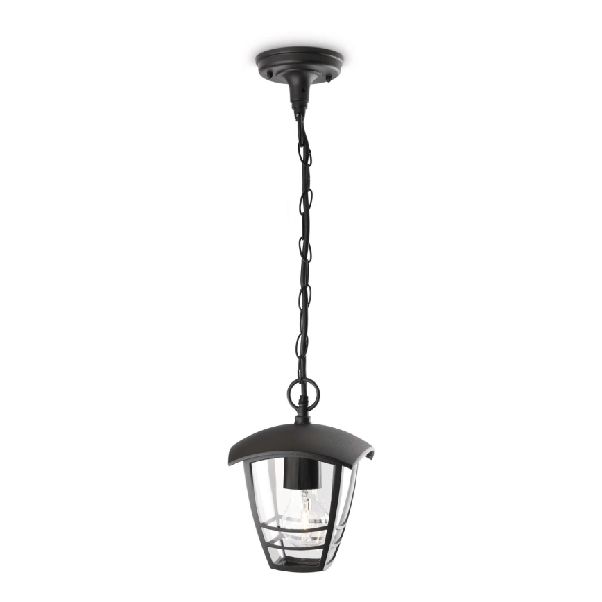 Philips - Ulkoriippukattokruunu 1xE27/60W/230V musta IP44