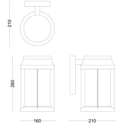 Philips - Ulkoseinävalaisin BELLINI 1xE27/25W/230V IP44