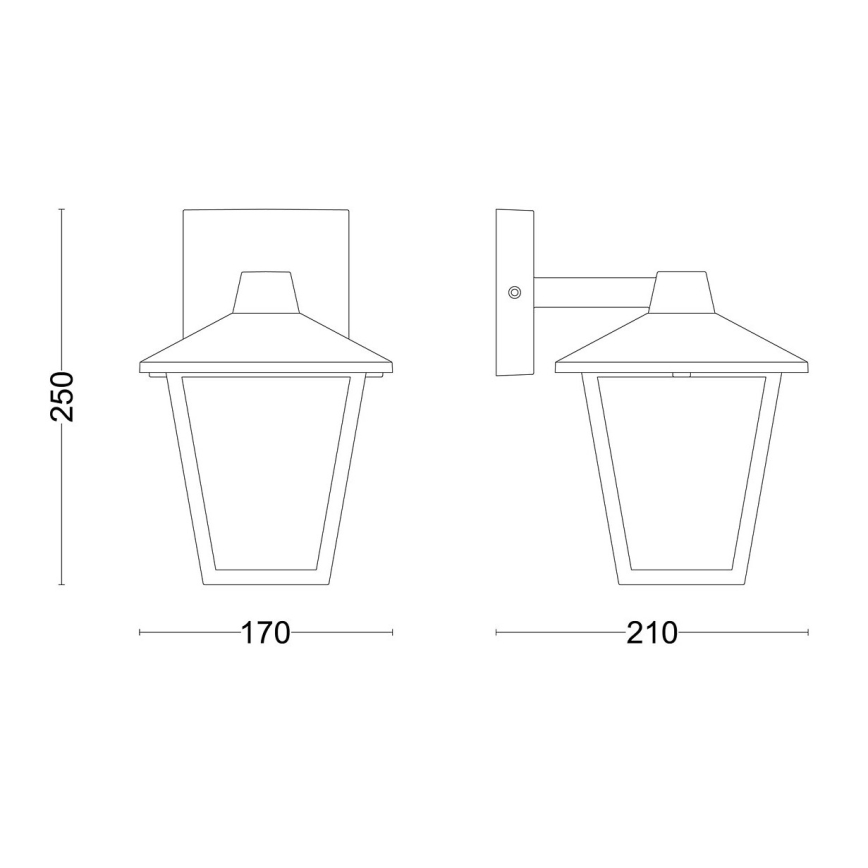 Philips - Ulkoseinävalaisin KINNO 1xE27/25W/230V IP44