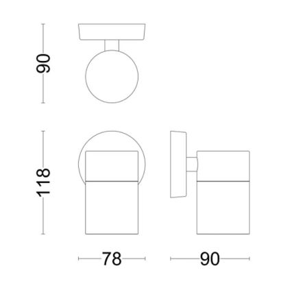Philips - Ulkoseinävalaisin KYLIS 1xGU10/25W/230V IP44
