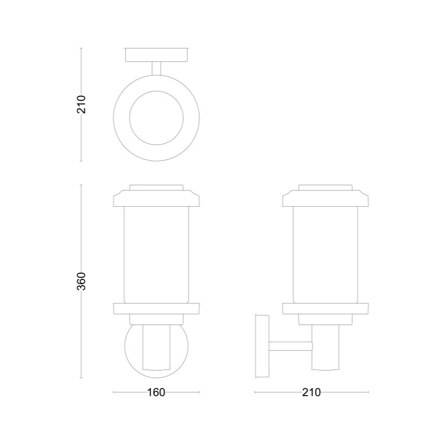 Philips - Ulkoseinävalaisin LISTRA 1xE27/25W/230V IP44
