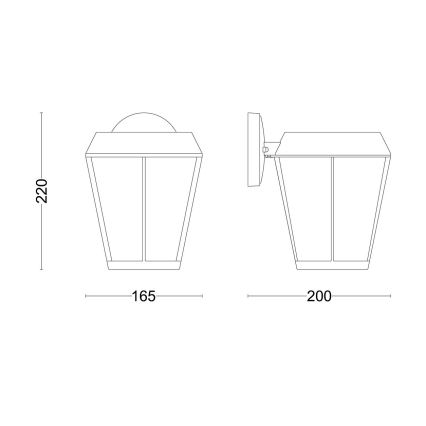 Philips - Ulkoseinävalaisin SUNERA 1xE27/25W/230V IP44