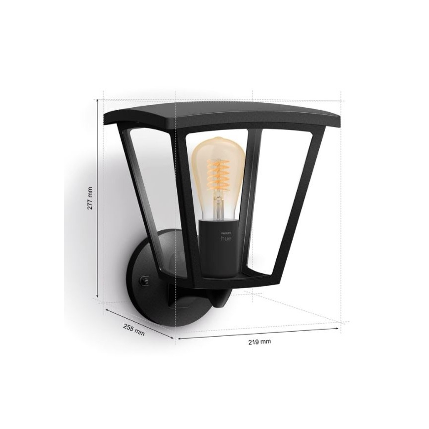 Philips - Himmennettävä ulkoseinävalo Hue INARA 1xE27/7W/230V Wi-Fi IP44